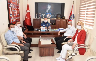 BAŞKANLARDAN HASTANE VE  EMNİYETE ZİYARET