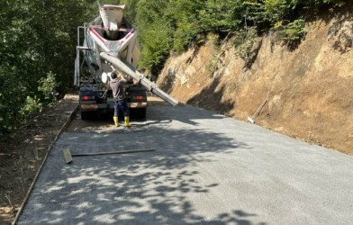 GÖLYANI YAYLA YOLU BETONLANIYOR