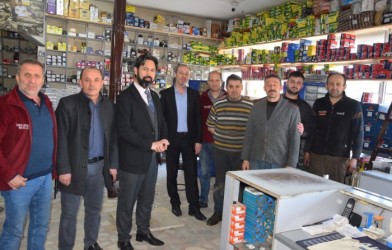 ESNAFLARI ZİYARET ETTİ