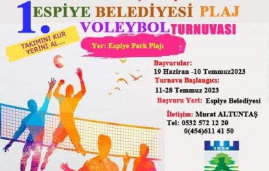 PLAJ VOLEYBOL TURNUVASI DÜZENLENECEK